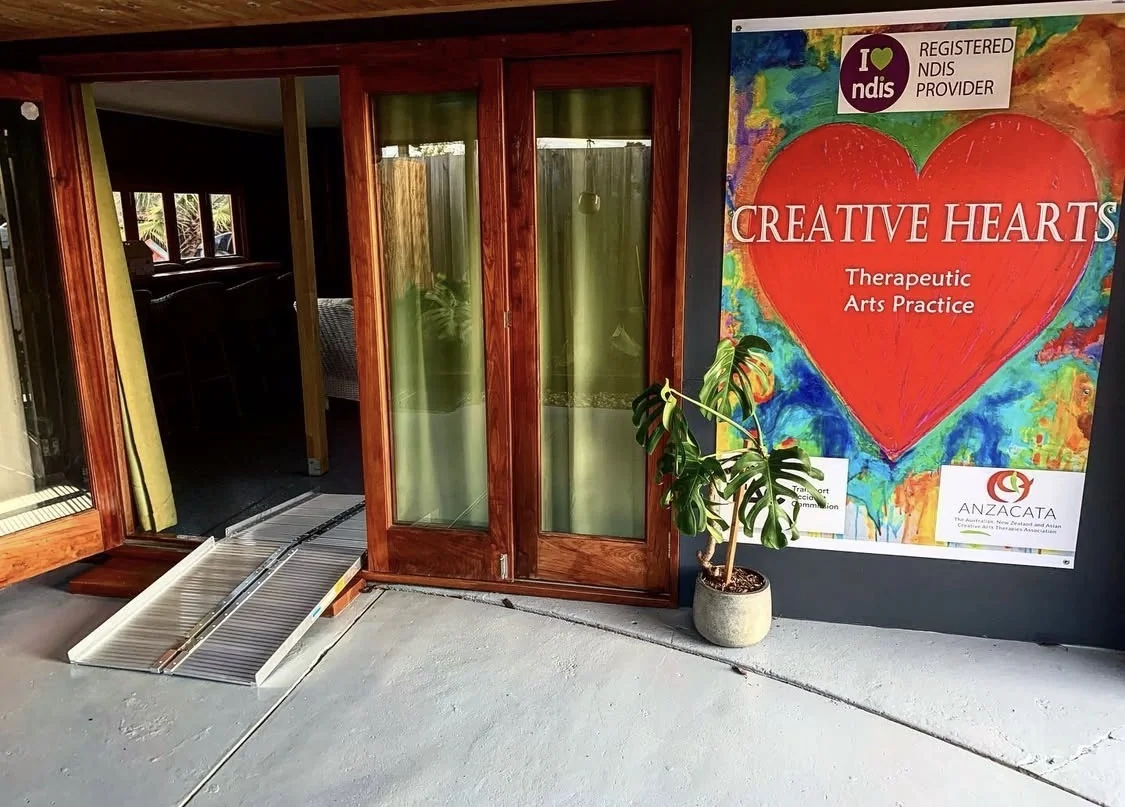 Creative Hearts entrance with an access ramp